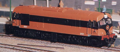 A model of a Coras Iompair Eireann 'A' Class locomotive 